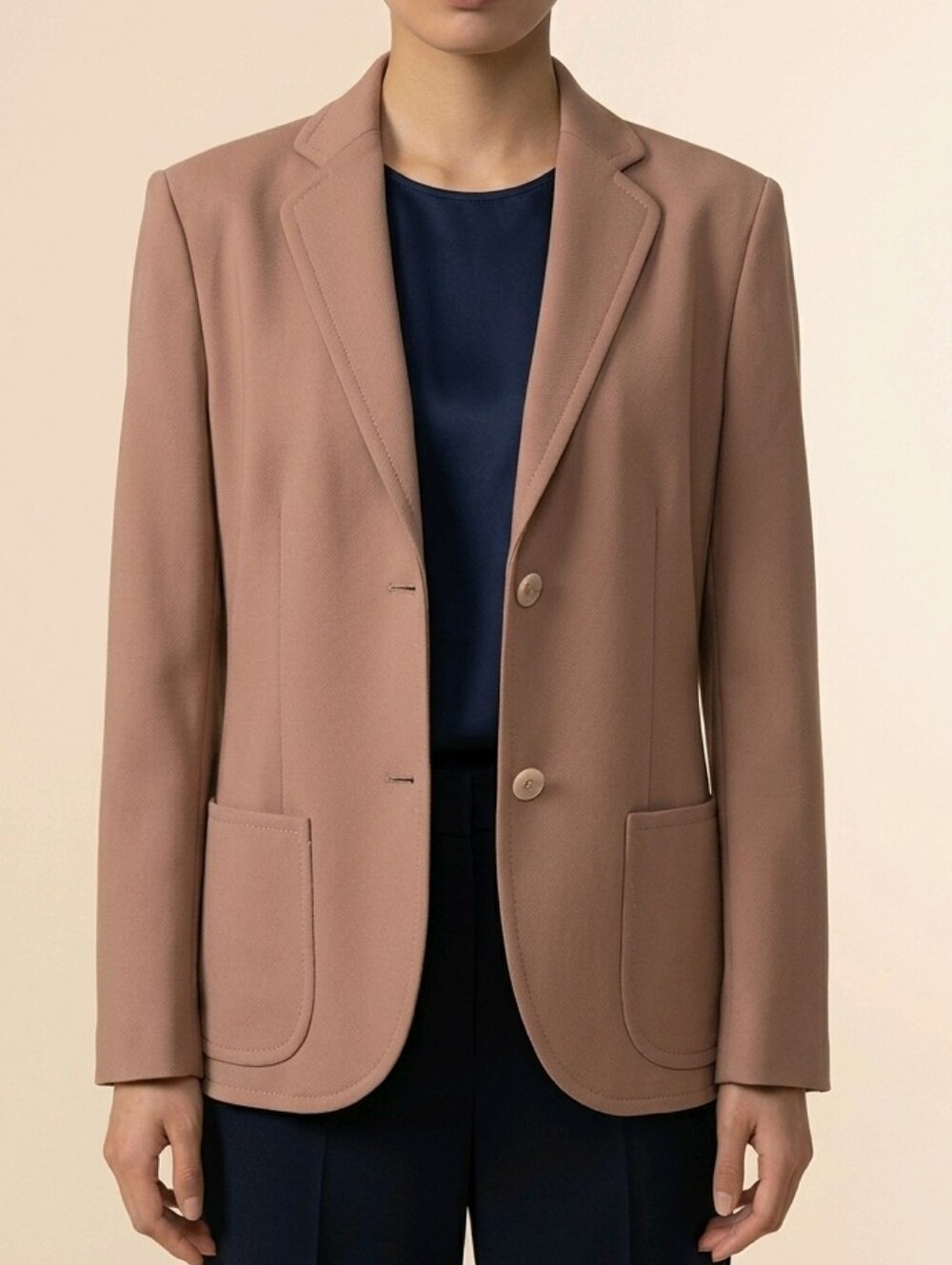 VINTAGE 1970s Belyle Women's Tailored Blazer Jacket in Taupe